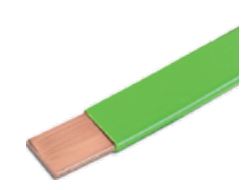 Bare Copper with PVC, size 25×3mm, Green